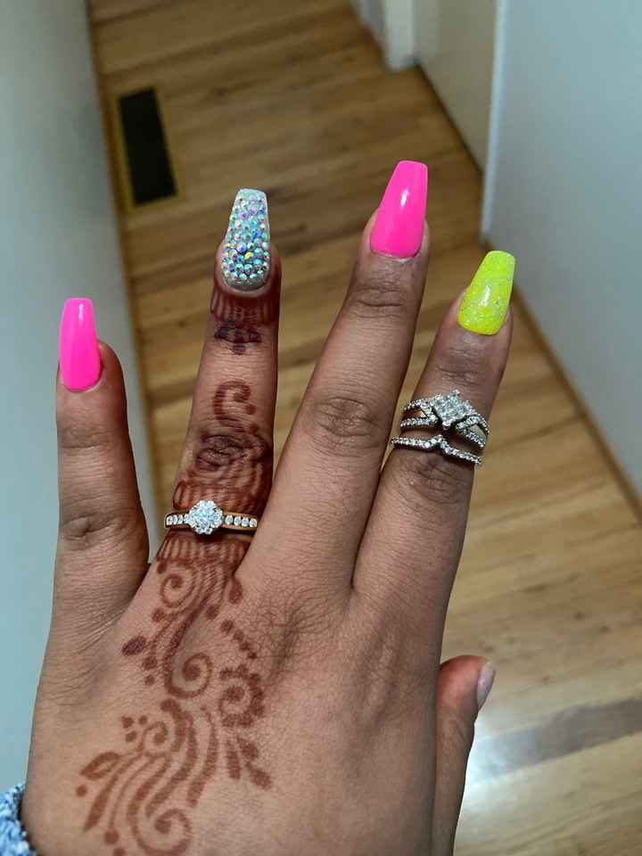 Lemme see those wedding rings and bands!! These are ours!!! 🥰 - 1