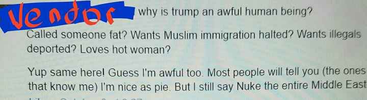 NOT A POLITICAL DISCUSSION but am i wrong to drop a vendor because of their strong political views?