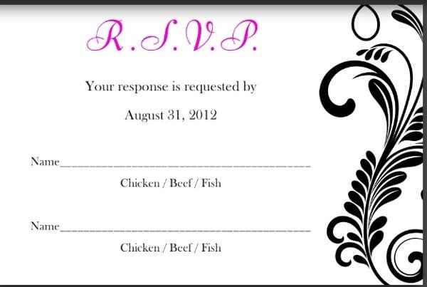 RSVP Wording Please offer suggestions :)