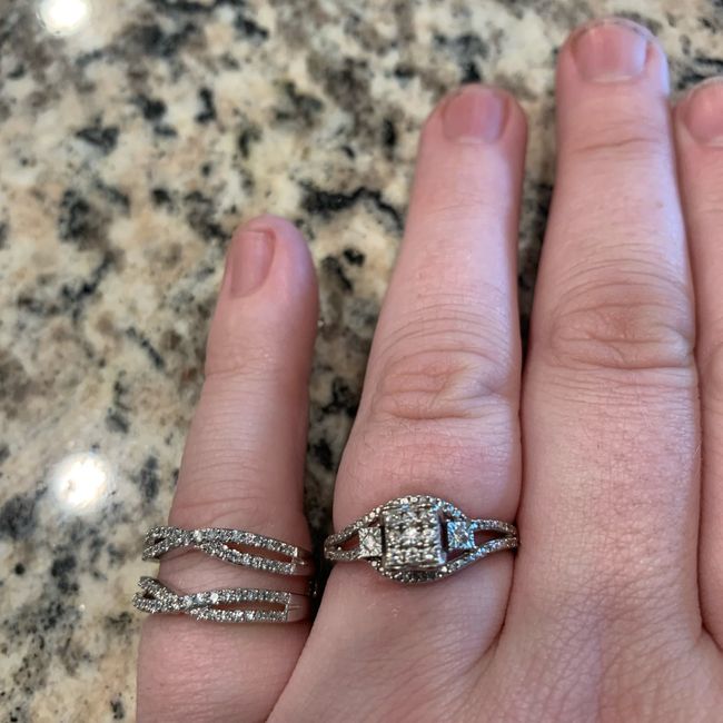 Show me your engagement rings and bands 2