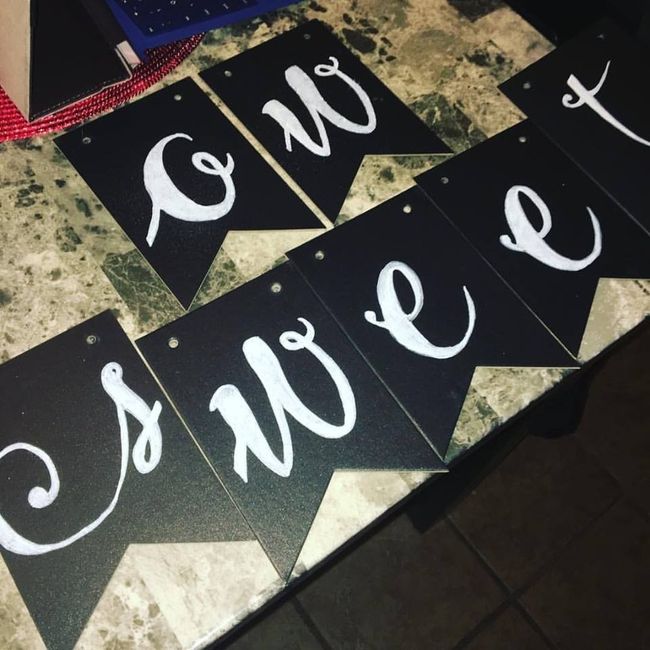 DIY Chalkboard Banner success!!!