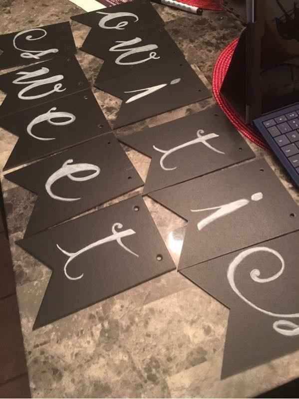 DIY Chalkboard Banner success!!!