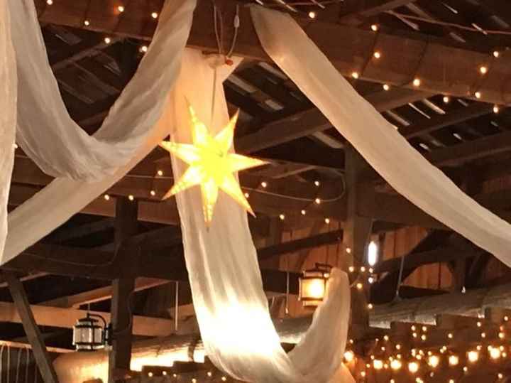 Fabric used to drape arch or arbor?