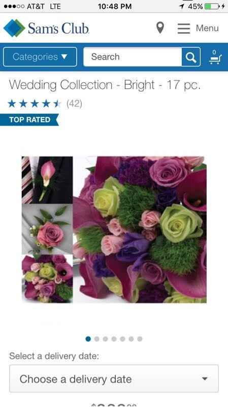 I just found out Sam's Club sells wedding flowers!