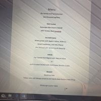 Reception menu card - 1