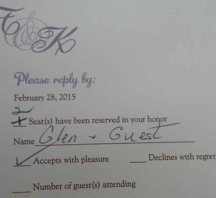 Another addition via RSVP..