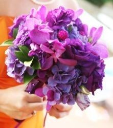 Wedding colors are all shades of purple