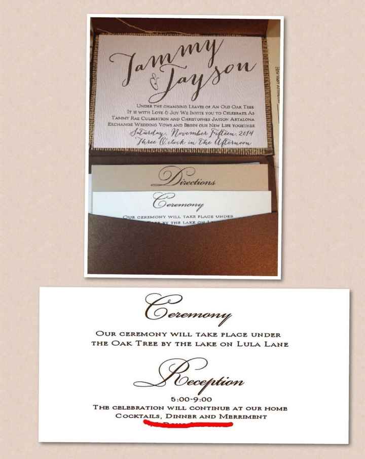 Wedding inserts - wording
