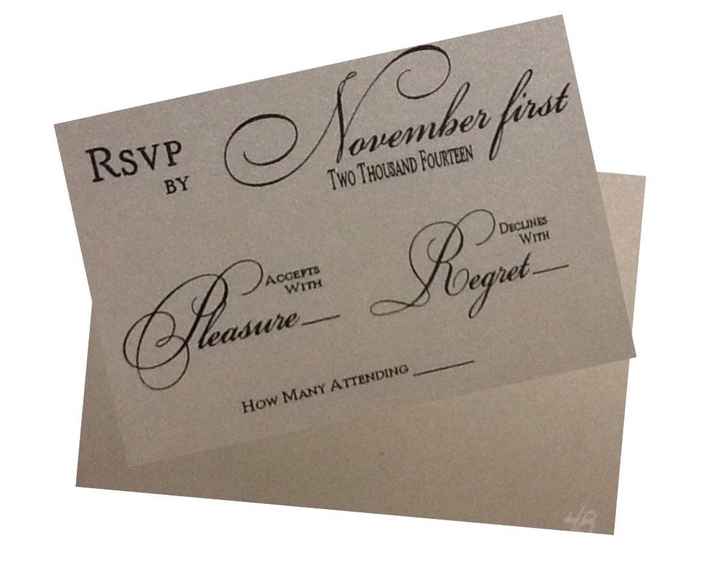 November 2014 brides! - RSVP 's