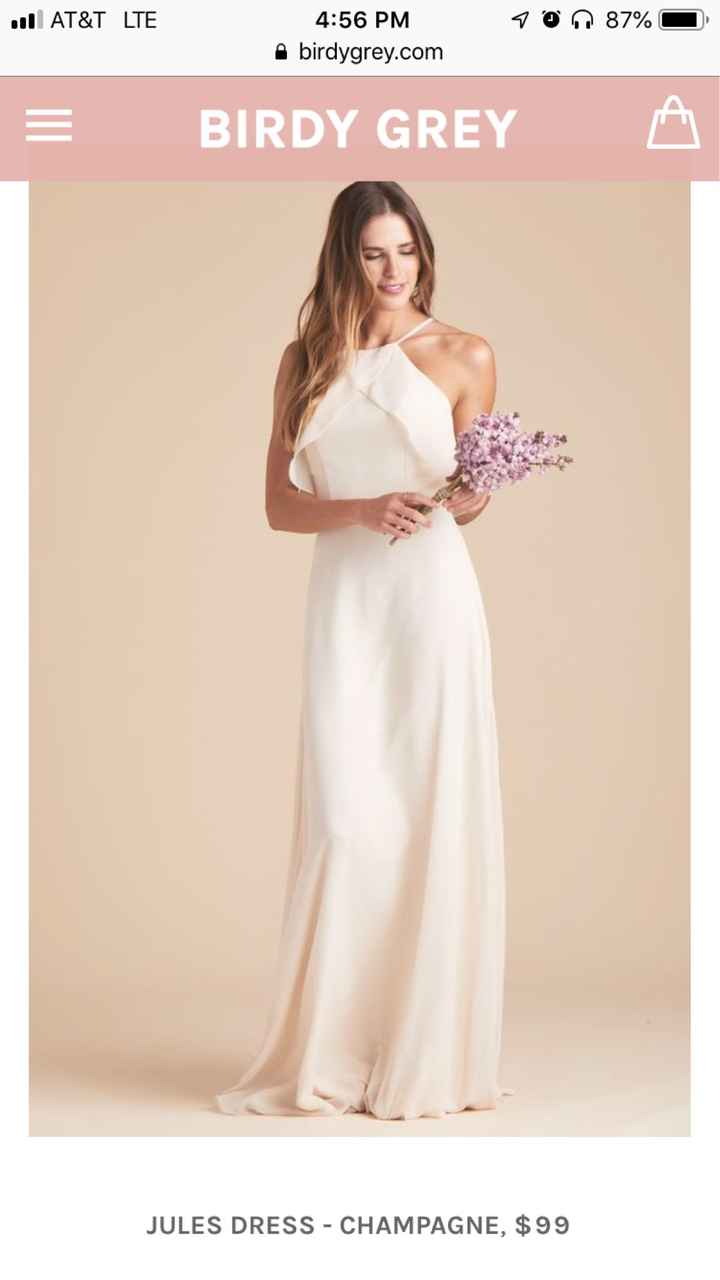 Using a bridesmaid dress in white or ivory as wedding dress? - 1