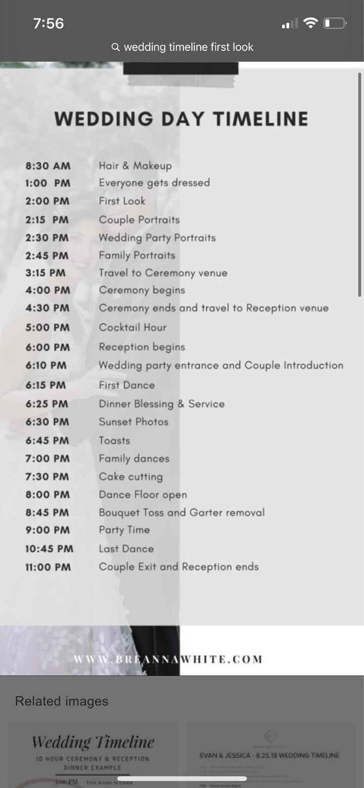 Ceremony times - 1