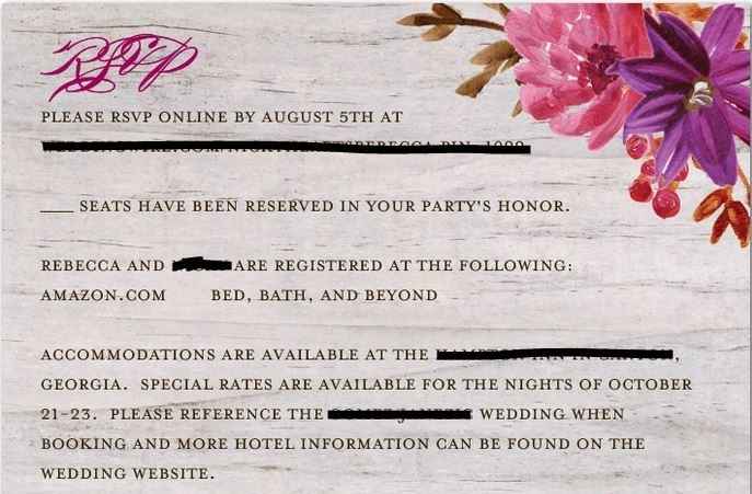 RSVP Critique/Registry Advice