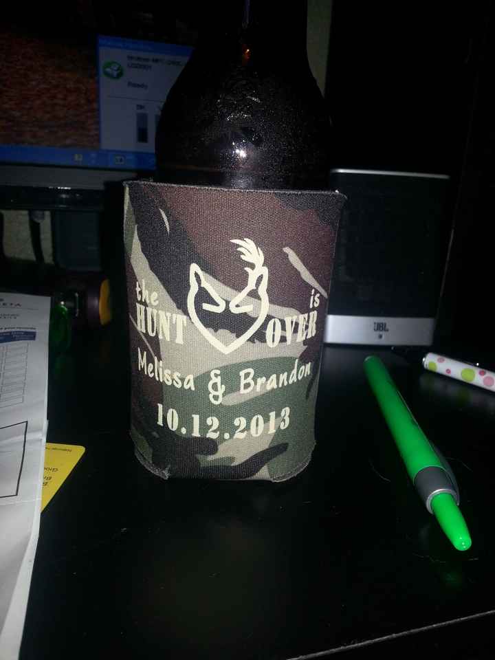 My beer koozie favors!!!