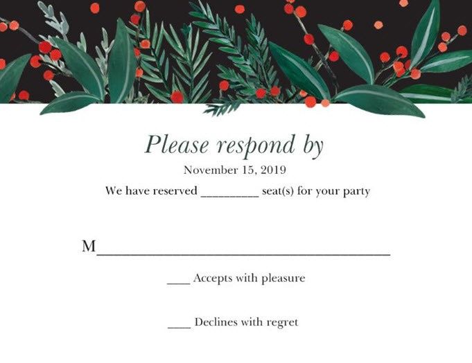 RSVP Card
