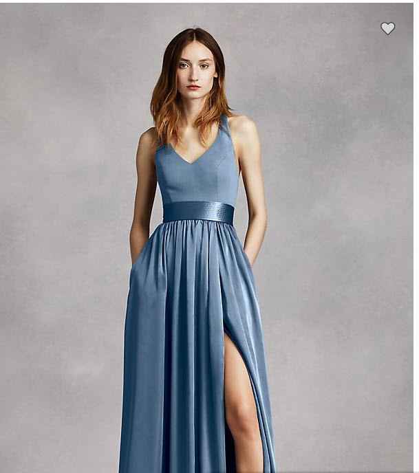 Steel blue dress cheap david's bridal