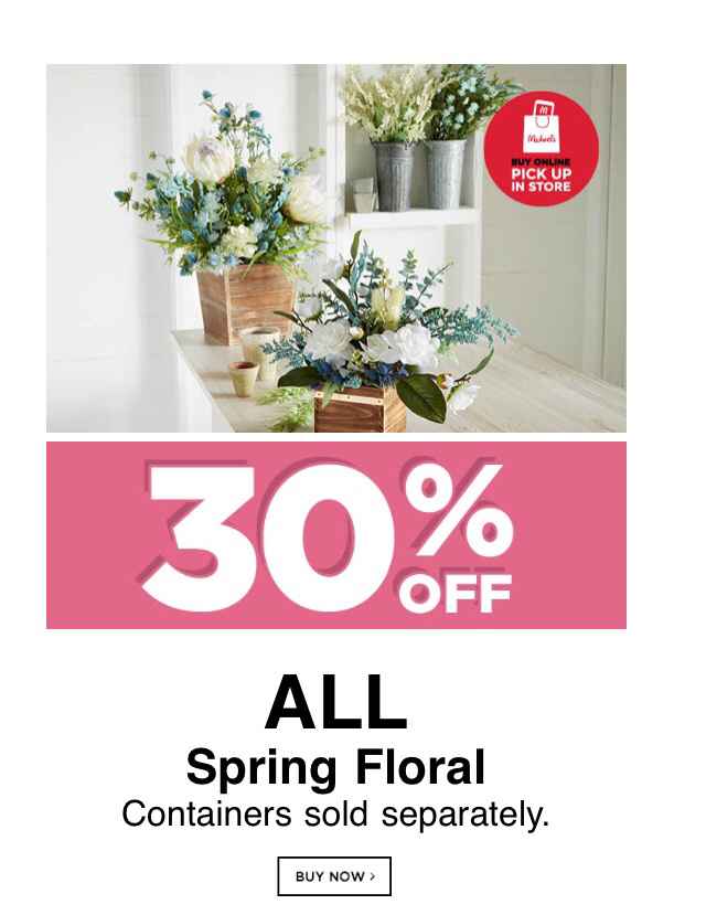 fiy floral sale @ Michaels - 1