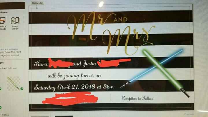 Starwars wedding Invitations