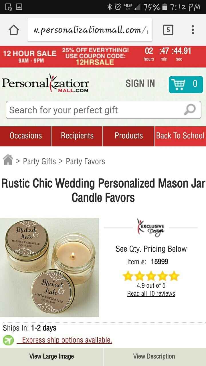 What are your wedding favors?
