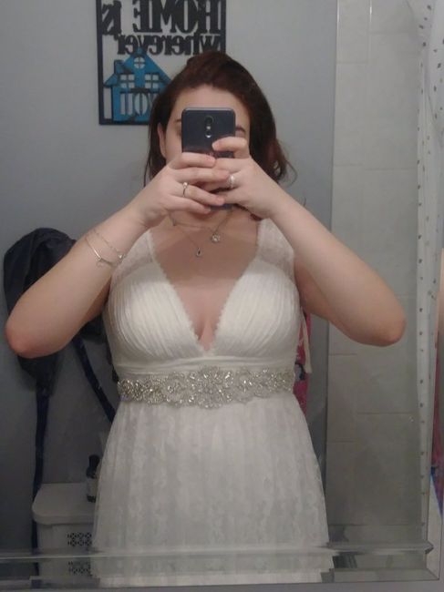 Here is my dress!! Should i cover the neckline? 3
