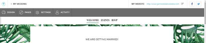 Where to click to send link to guests via wedding wire