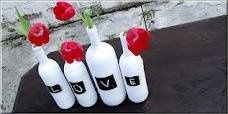 Wine Bottle vase center pieces