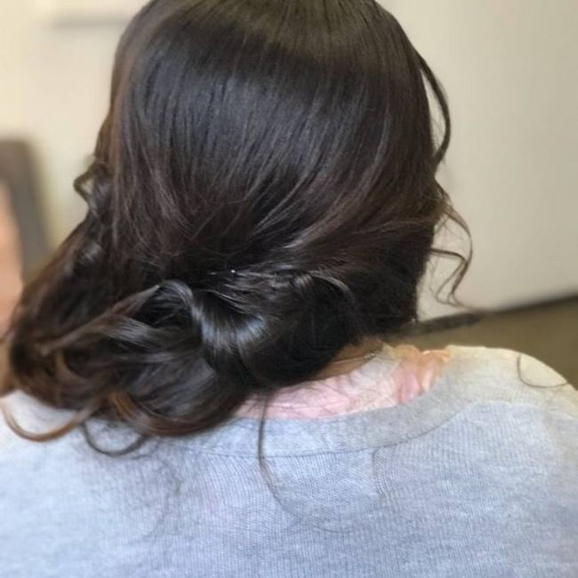 Wedding hair for a dress with a detailed back? - 2