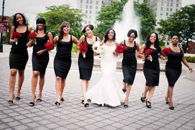 Black bridesmaids dresses -- need some help with pictures!