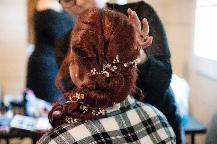 Hairstyles with high back, illusion dress - 1
