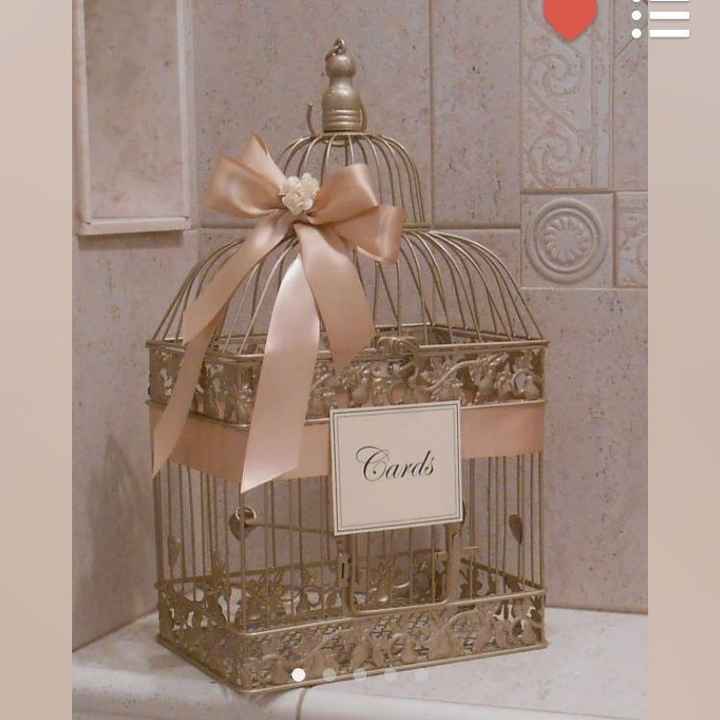 Bird cage as card box