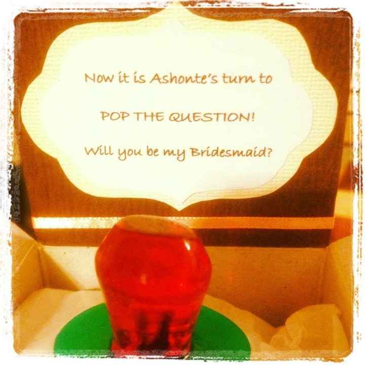 Bridesmaids information and gift