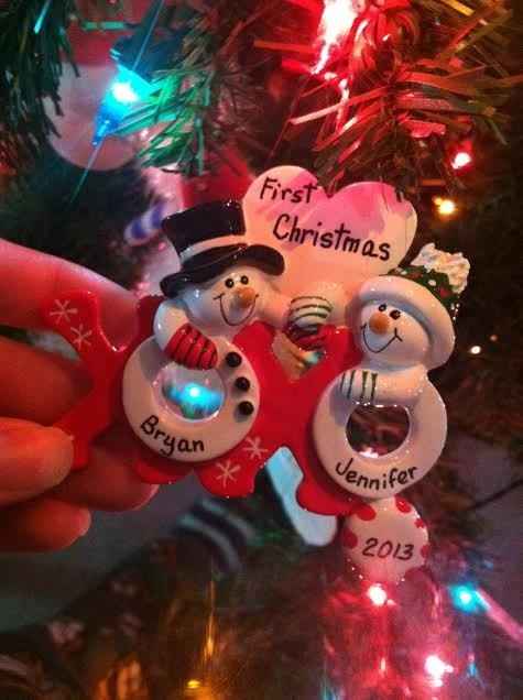 Wedding/Engagement Christmas Ornaments