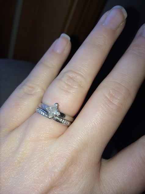 show me your wedding band e-ring combos! :D