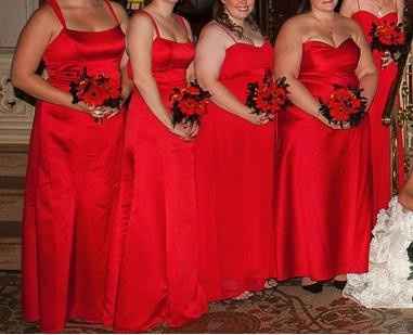 Bridesmaids with very different body types