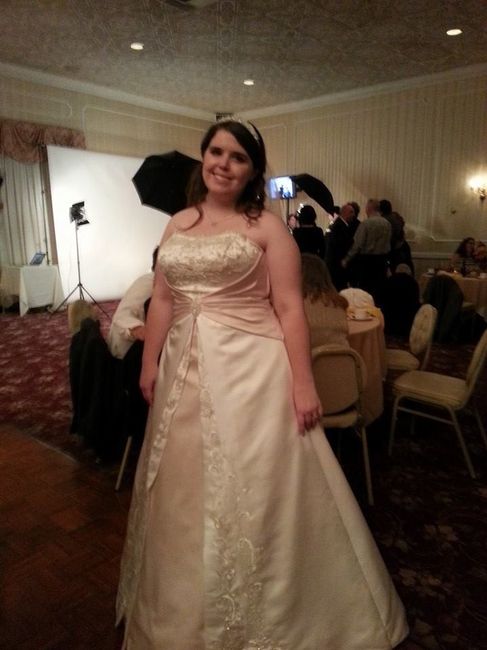 Show me you in your dress versus the model!