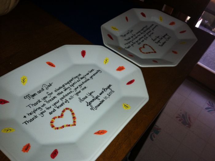 my DIY parents gift and toasting flutes