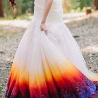 dip dye wedding dress