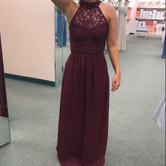 Bridesmaid dresses.