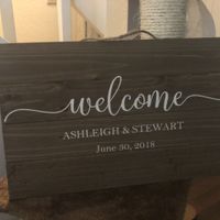 Making wedding signs. - 1