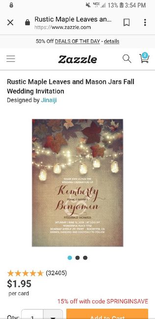 Fall wedding invites 1