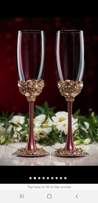 Anyone decorating their toasting flutes? 4