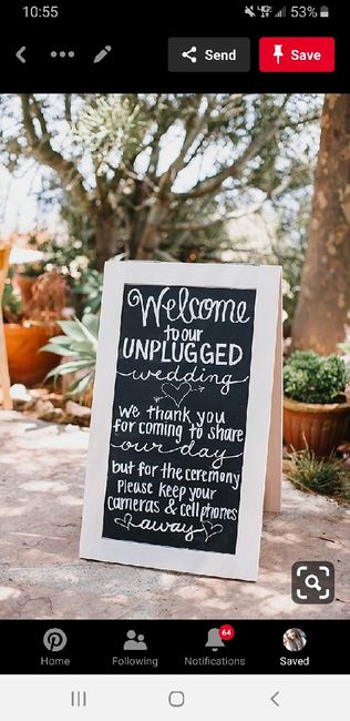 No "amateur" photos at ceremony.. 1
