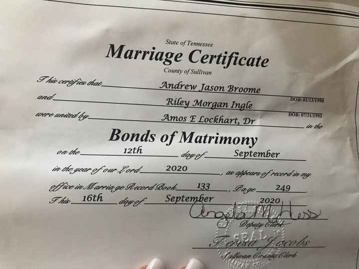 We got our Marriage Certificate. - 1