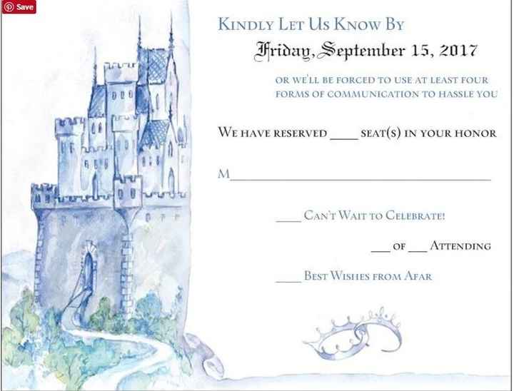 Invitation/RSVP Opinions