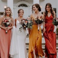 Summer sunset mismatched bridesmaids colors - 2