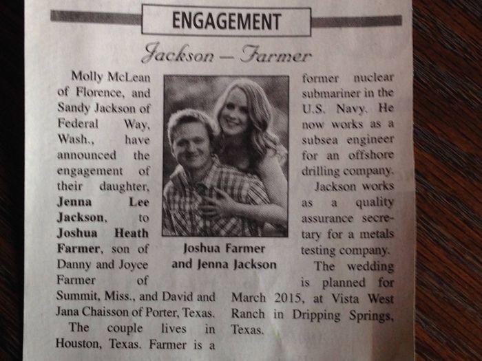 Brides: Are you placing your wedding in the newspaper???