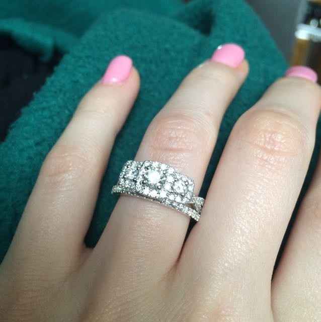 Twisted engagement ring with straight wedding band new arrivals