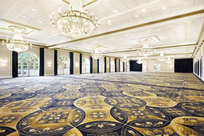 Has anyone cover the carpet of a ballroom? 1