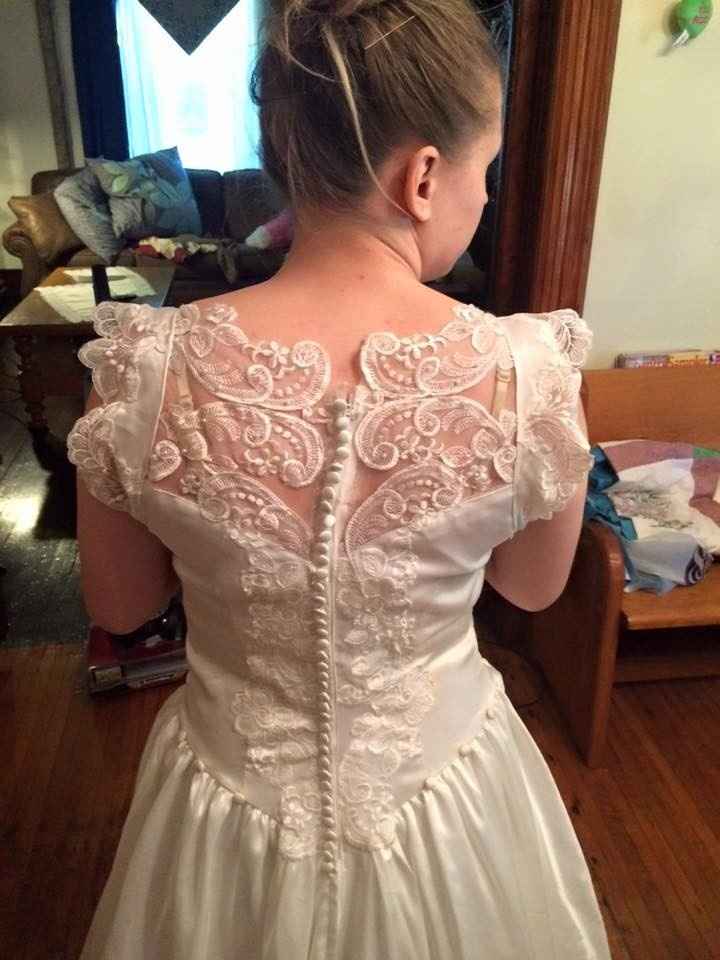 The saga on redoing my mom's wedding dress continues..