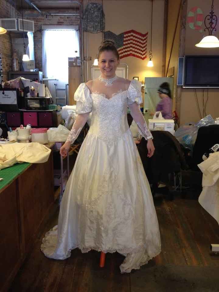 Before and After: Redoing my mom's 80's dress