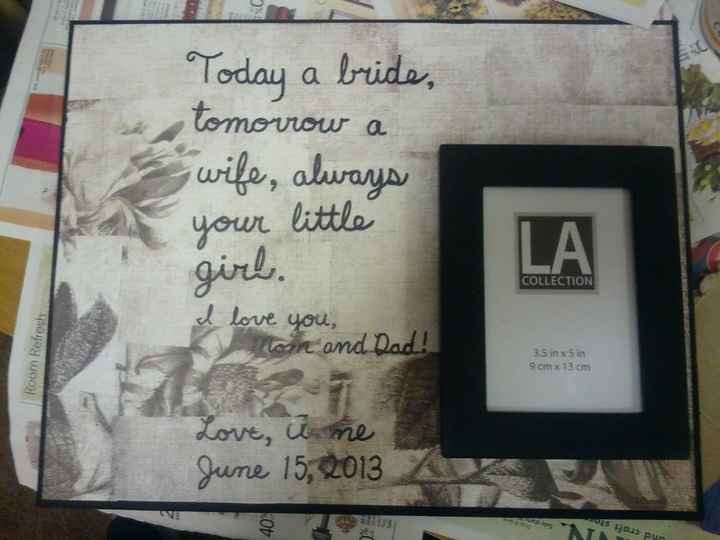 DIY beautiful gift for parents of bride ...or groom ...great deal and EASY!